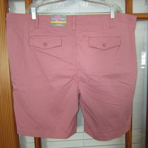 Falls Creek Shorts Flat Front Men's Stretch Just Above the Knee NEW - Picture 2 of 2